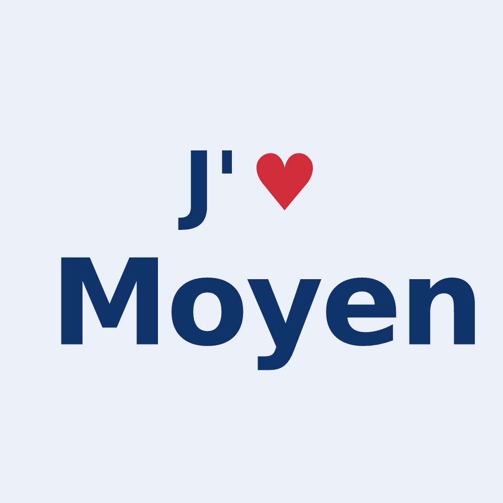 Sticker personnalisé Moyen — design J'aime Moyen