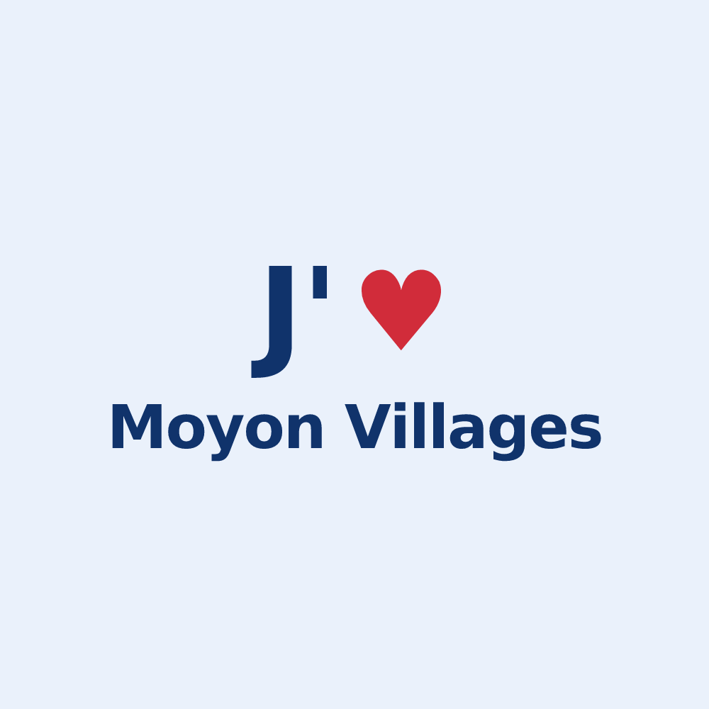 Sticker personnalisé Moyon Villages — design J'aime Moyon Villages