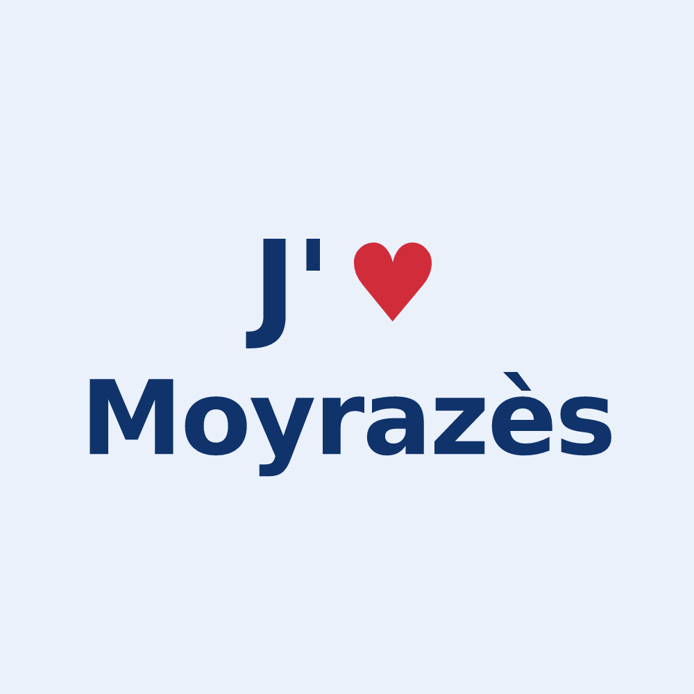 Sticker personnalisé Moyrazès — design J'aime Moyrazès
