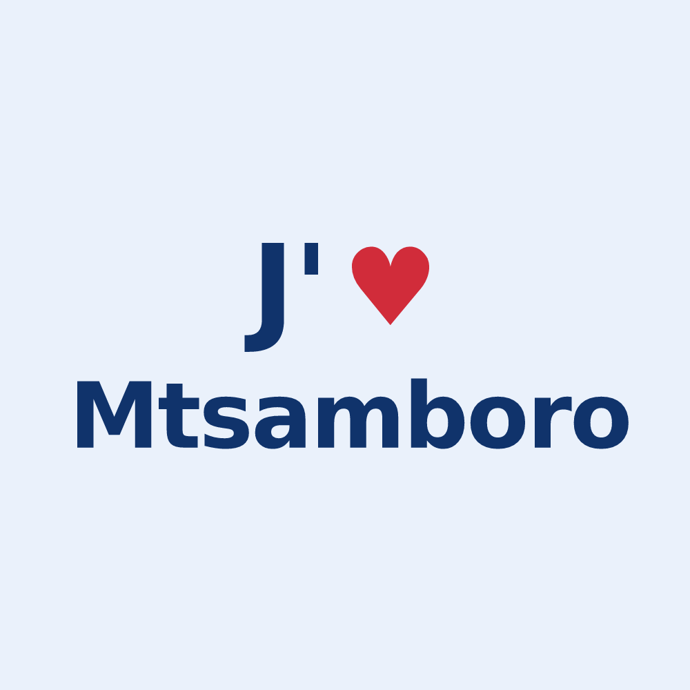 Sticker personnalisé Mtsamboro — design J'aime Mtsamboro