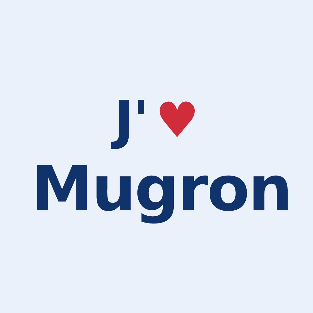Sticker personnalisé Mugron — design J'aime Mugron