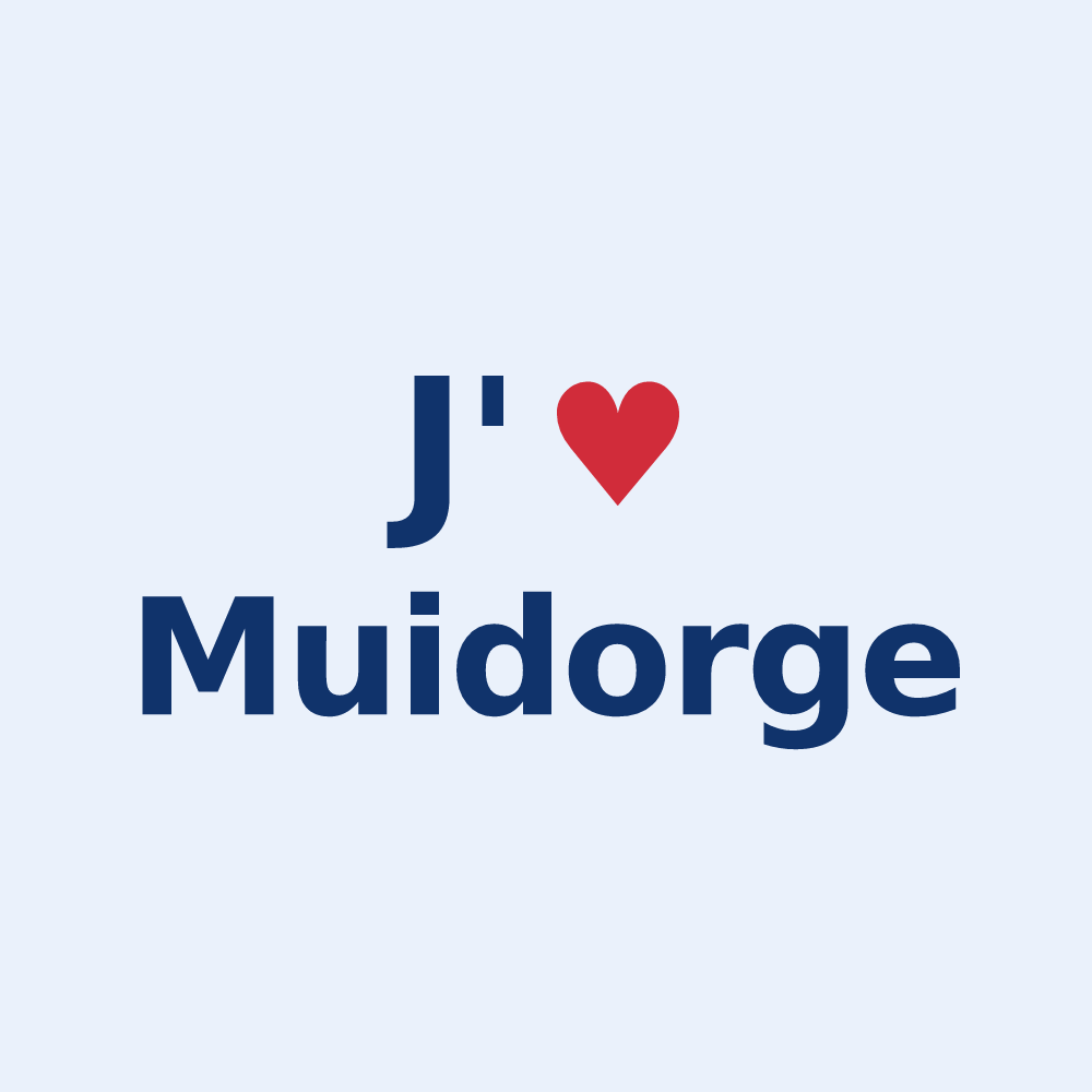Sticker personnalisé Muidorge — design J'aime Muidorge