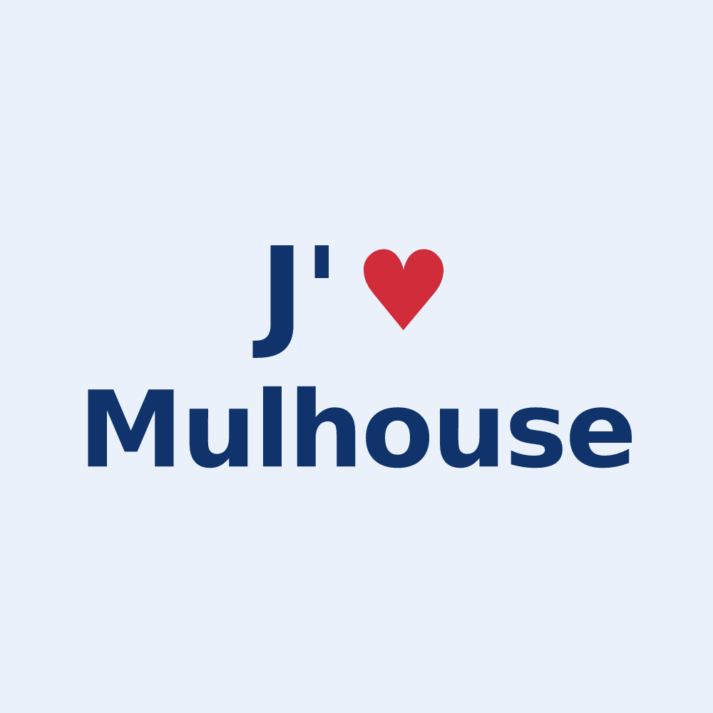 Sticker personnalisé Mulhouse — design J'aime Mulhouse