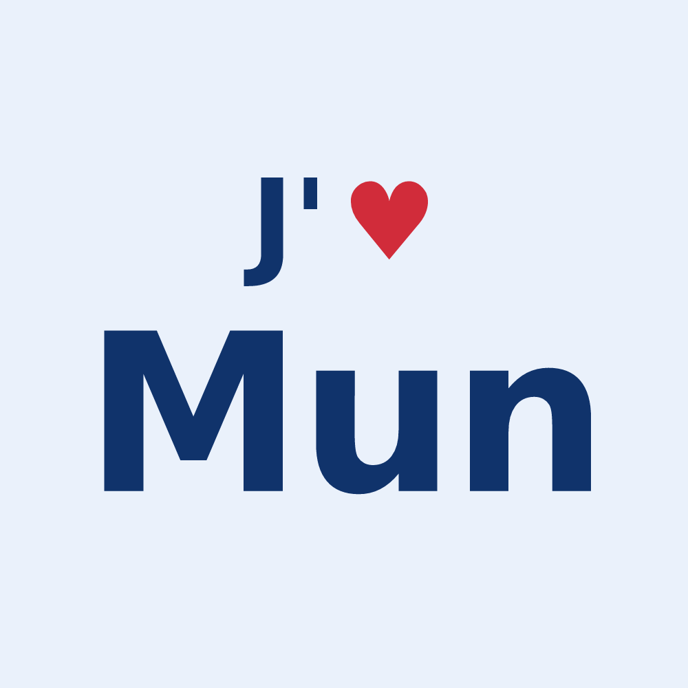 Sticker personnalisé Mun — design J'aime Mun
