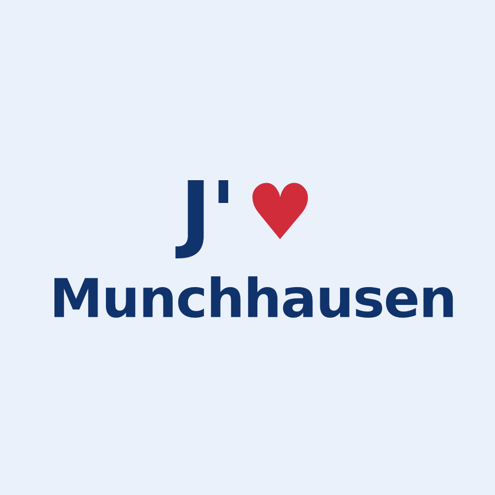 Sticker personnalisé Munchhausen — design J'aime Munchhausen