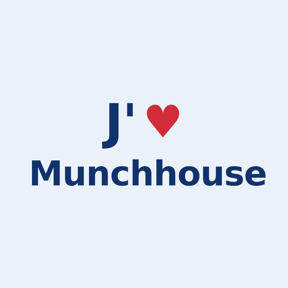 Sticker personnalisé Munchhouse — design J'aime Munchhouse