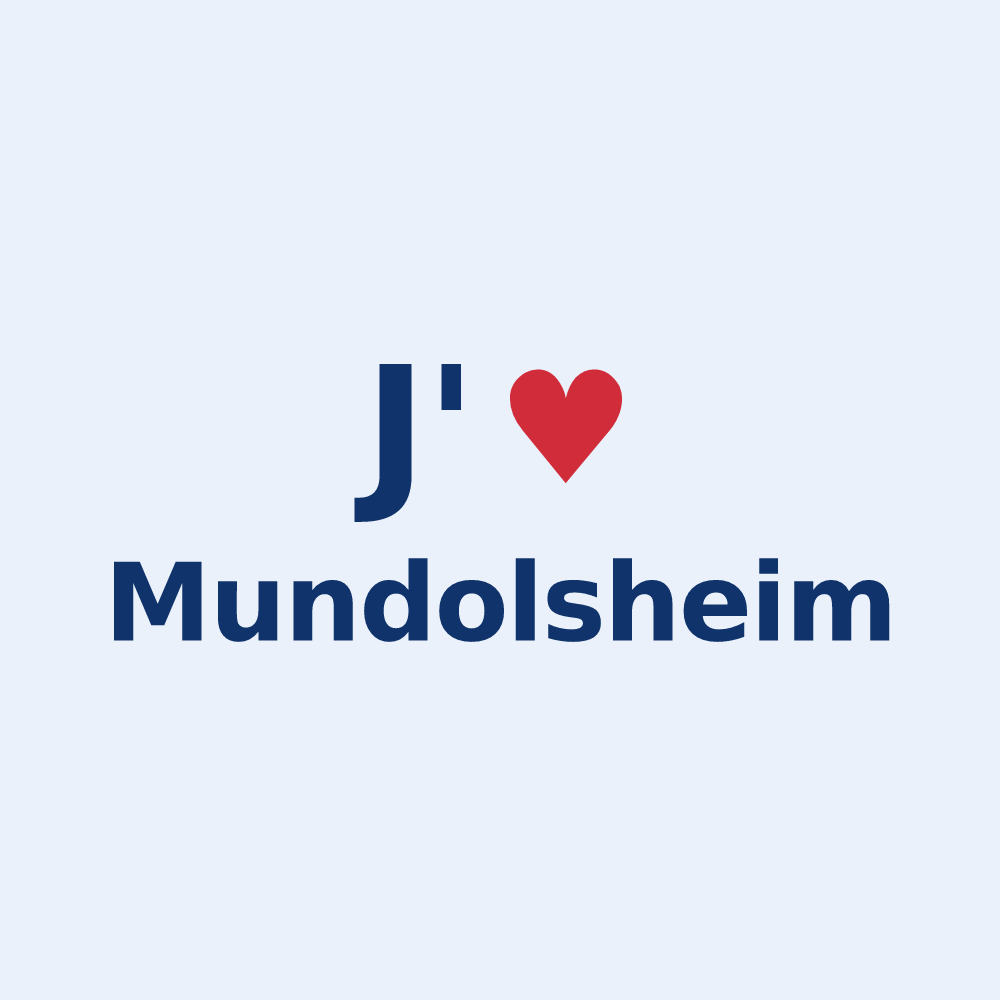 Sticker personnalisé Mundolsheim — design J'aime Mundolsheim