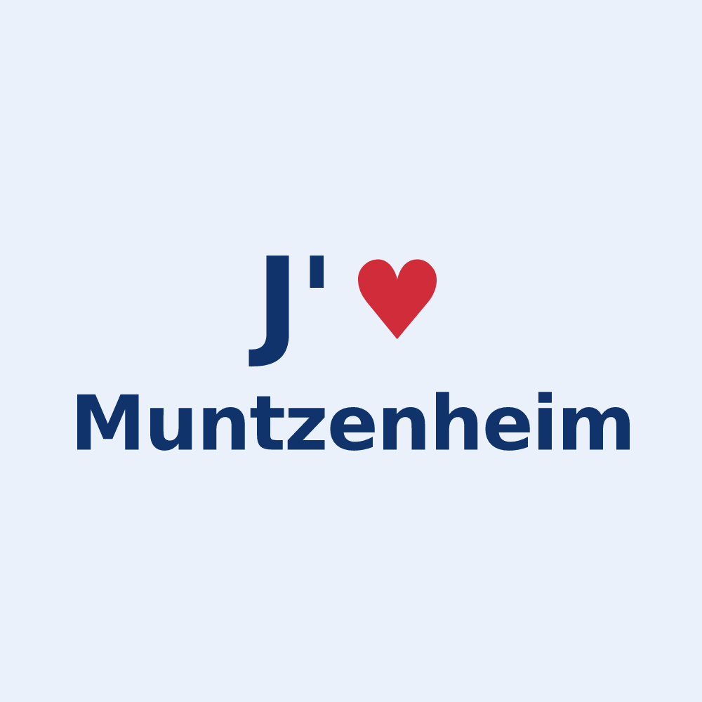 Sticker personnalisé Muntzenheim — design J'aime Muntzenheim