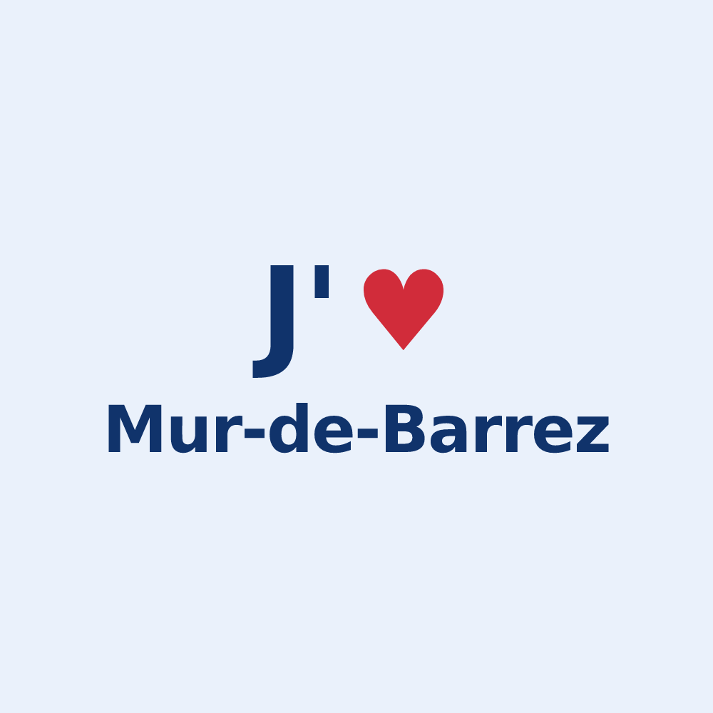 Sticker personnalisé Mur-de-Barrez — design J'aime Mur-de-Barrez