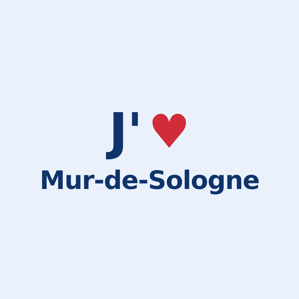 Sticker personnalisé Mur-de-Sologne — design J'aime Mur-de-Sologne
