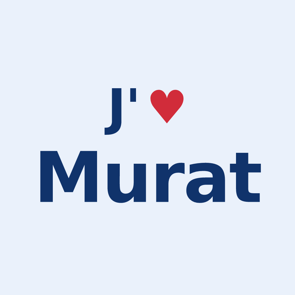 Sticker personnalisé Murat — design J'aime Murat