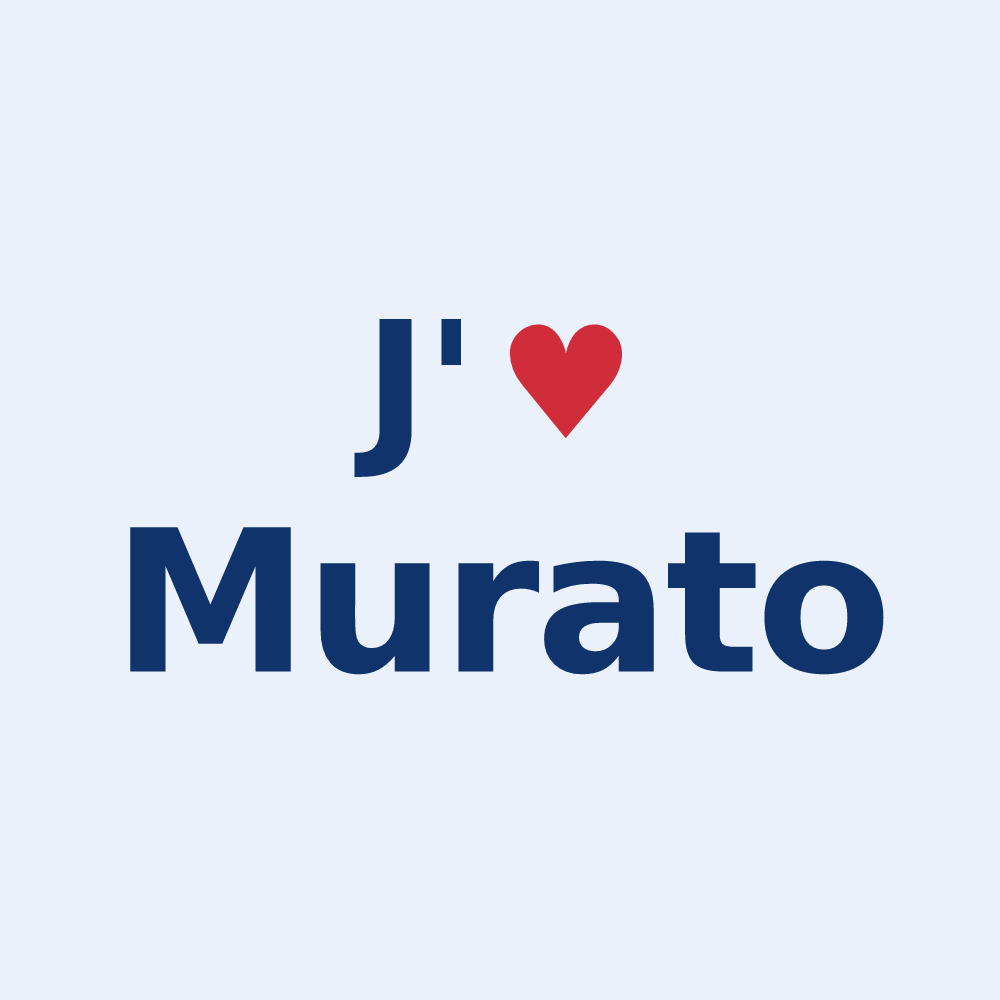 Sticker personnalisé Murato — design J'aime Murato