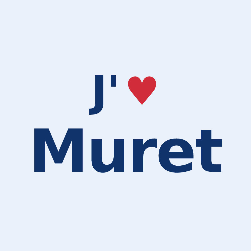 Sticker personnalisé Muret — design J'aime Muret