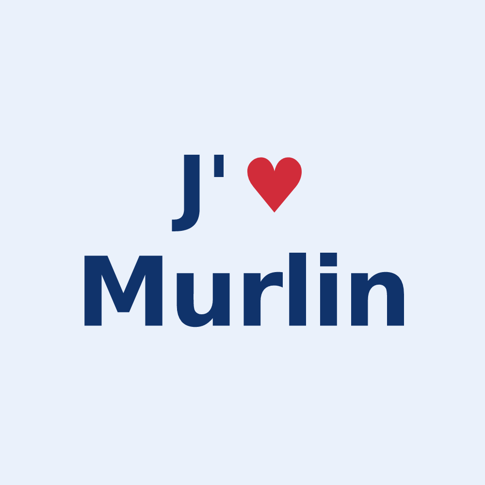 Sticker personnalisé Murlin — design « J'aime Murlin » imprimé sur le sticker