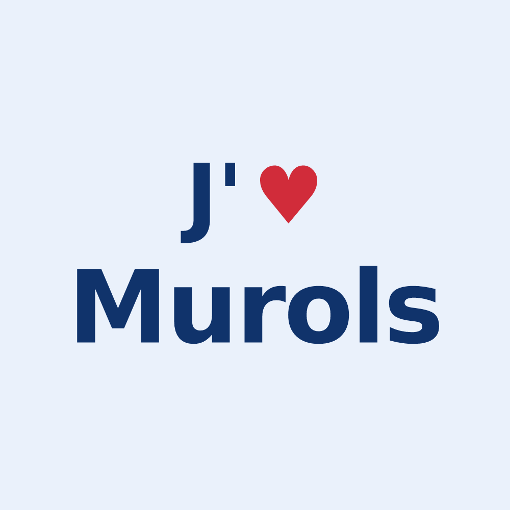 Sticker personnalisé Murols — design « J'aime Murols » imprimé sur le sticker