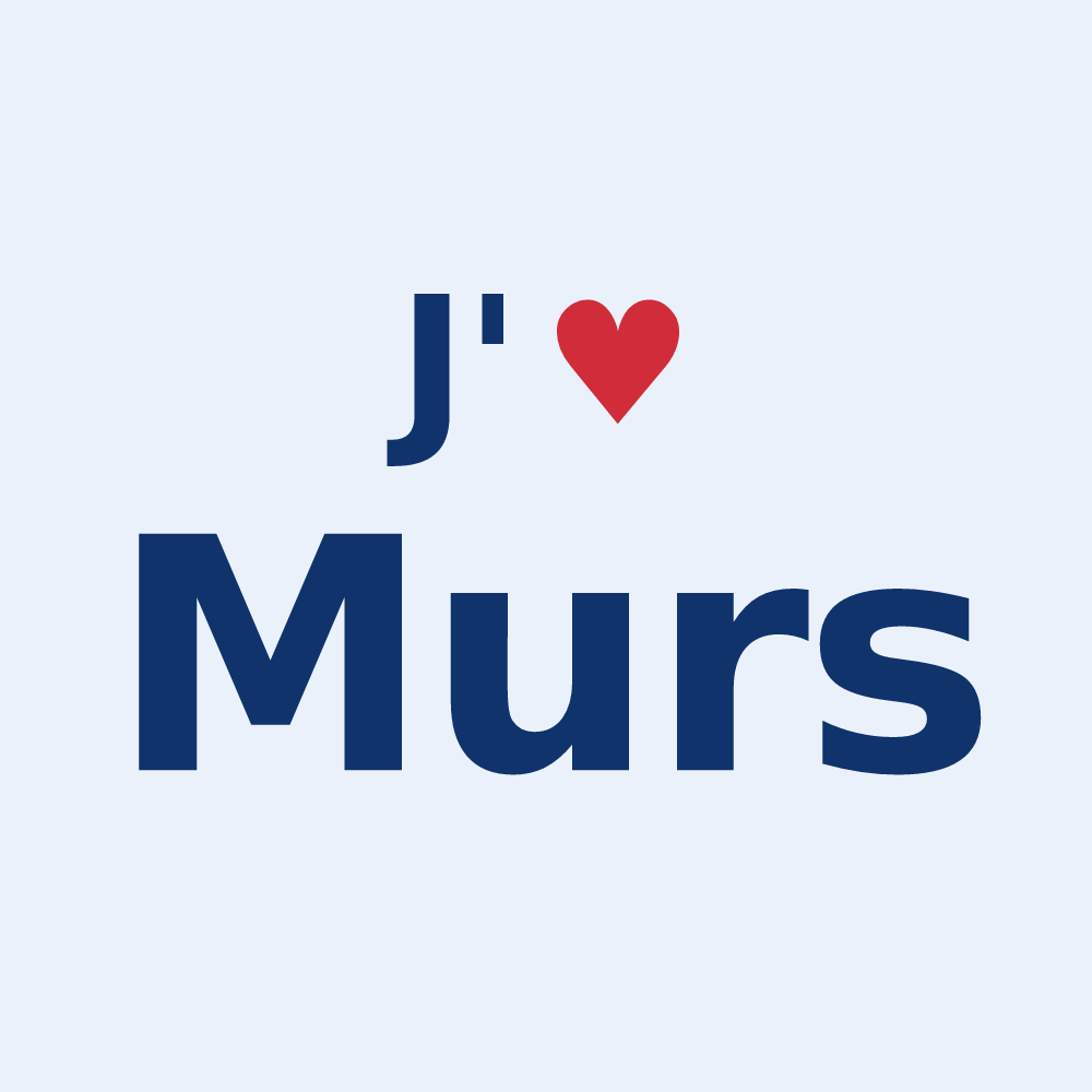 Sticker personnalisé Murs — design J'aime Murs