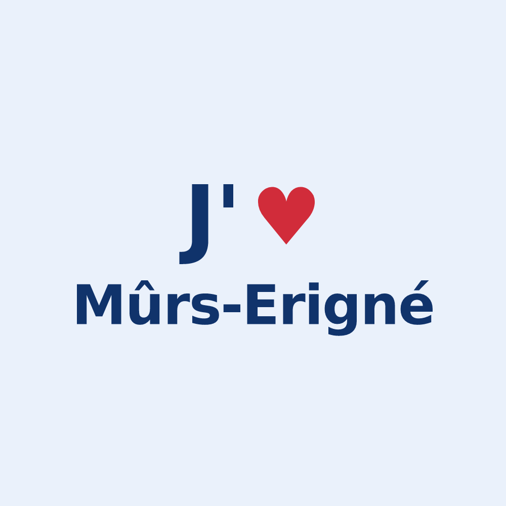 Sticker personnalisé Mûrs-Erigné — design J'aime Mûrs-Erigné