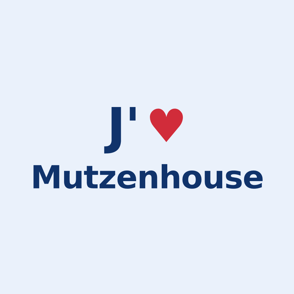 Sticker personnalisé Mutzenhouse — design J'aime Mutzenhouse