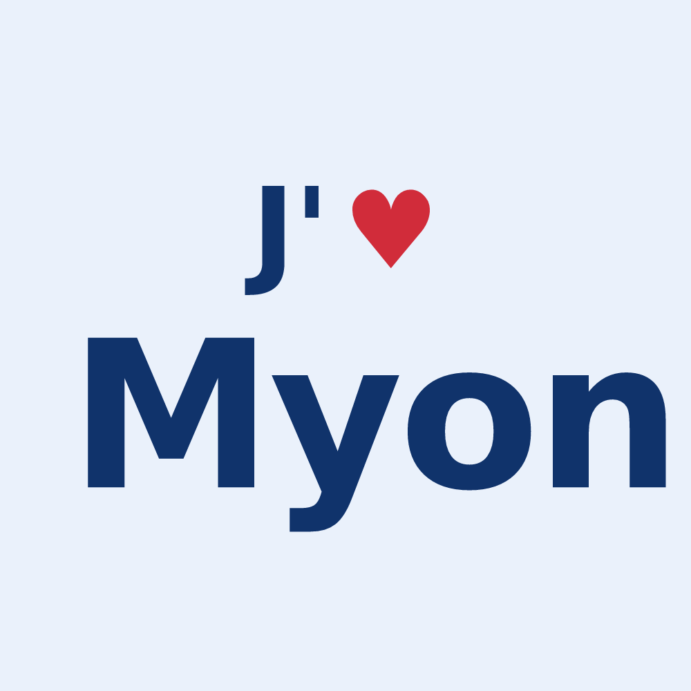 Sticker personnalisé Myon — design J'aime Myon