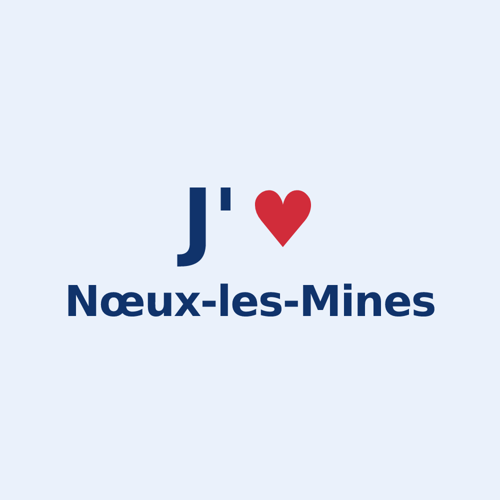Sticker personnalisé Nœux-les-Mines — design J'aime Nœux-les-Mines