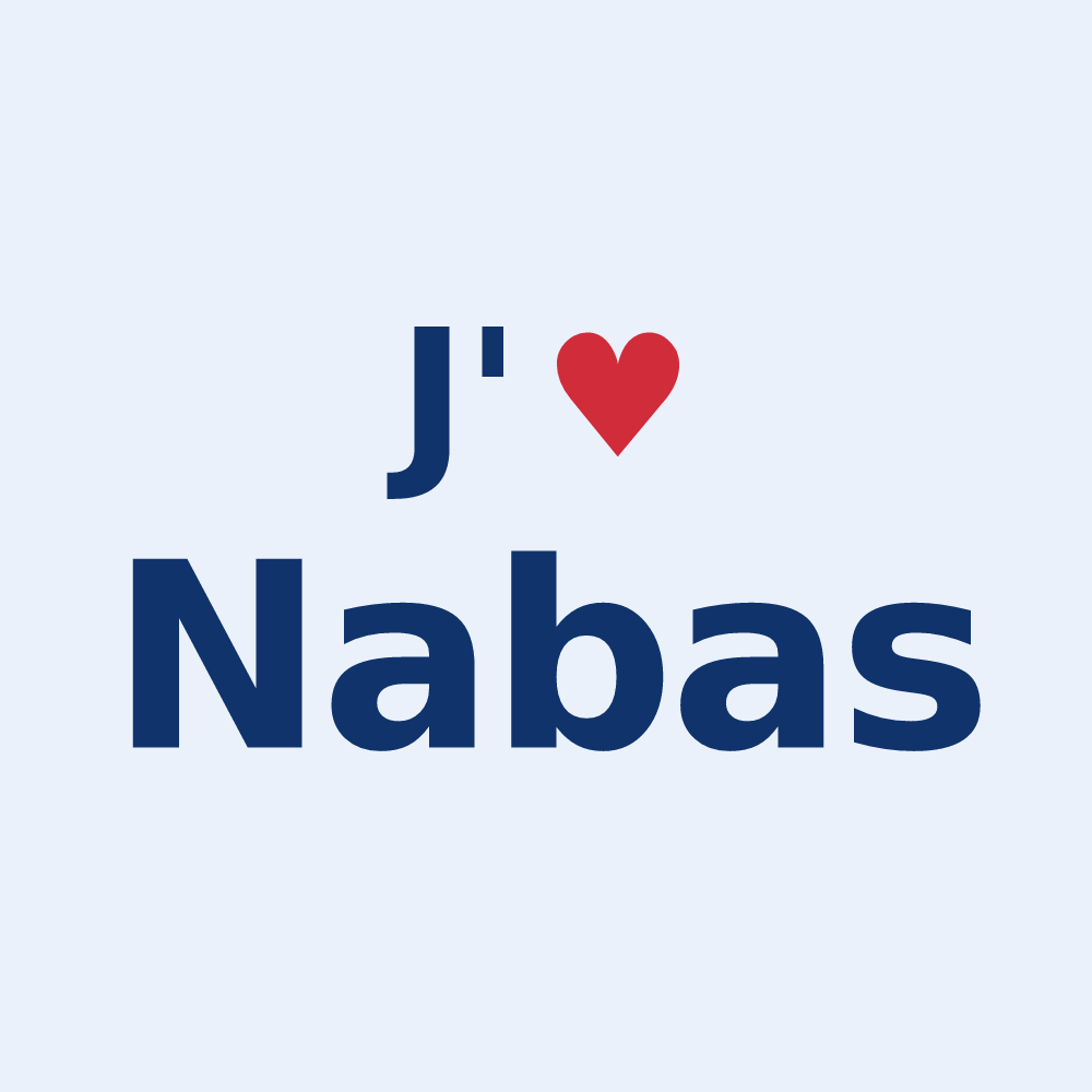 Sticker personnalisé Nabas — design J'aime Nabas