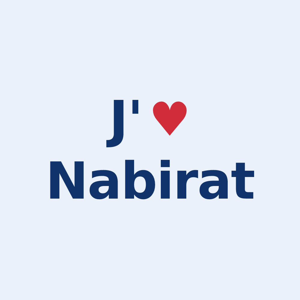 Sticker personnalisé Nabirat — design J'aime Nabirat