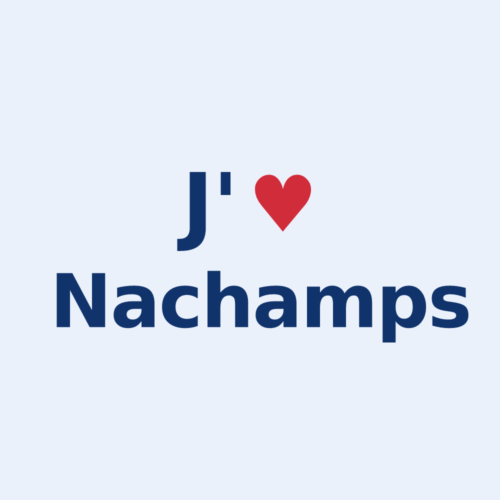 Sticker personnalisé Nachamps — design J'aime Nachamps