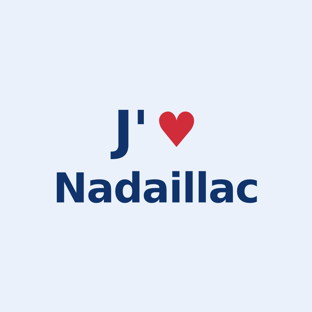 Sticker personnalisé Nadaillac — design J'aime Nadaillac