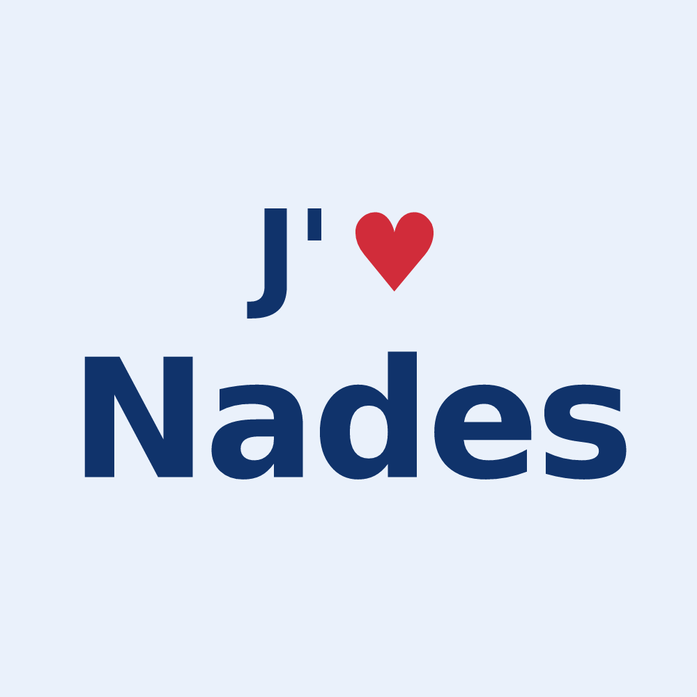Sticker personnalisé Nades — design J'aime Nades