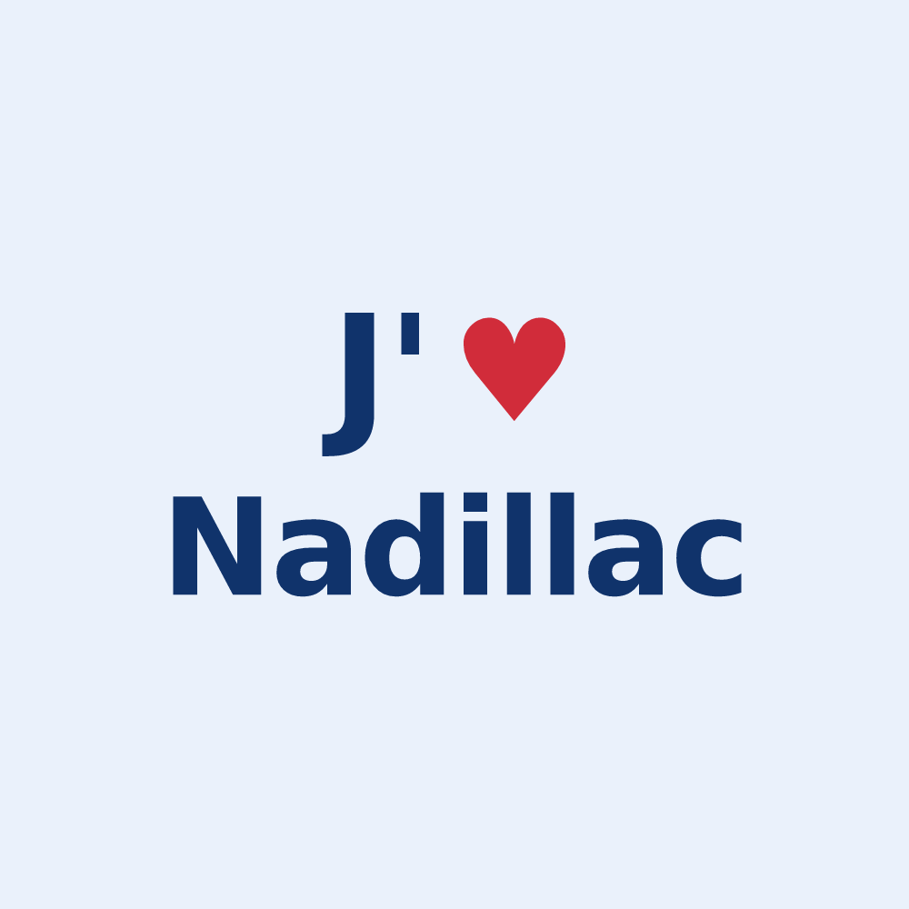 Sticker personnalisé Nadillac — design J'aime Nadillac