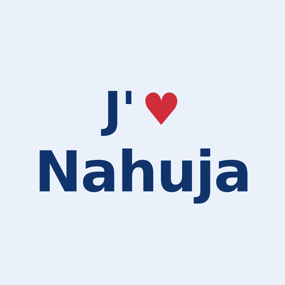 Sticker personnalisé Nahuja — design J'aime Nahuja