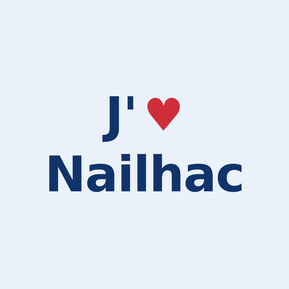 Sticker personnalisé Nailhac — design J'aime Nailhac