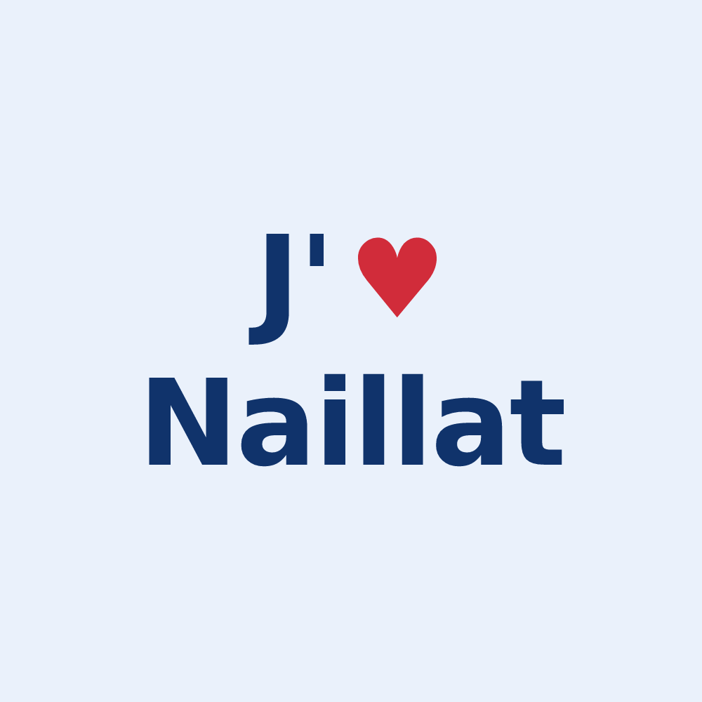Sticker personnalisé Naillat — design J'aime Naillat