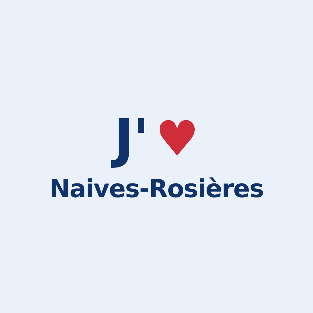 Sticker personnalisé Naives-Rosières — design J'aime Naives-Rosières