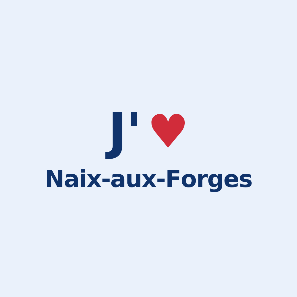 Sticker personnalisé Naix-aux-Forges — design J'aime Naix-aux-Forges