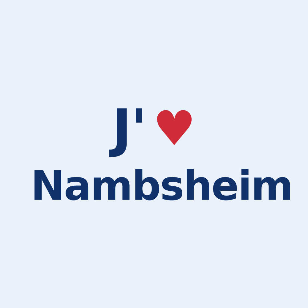 Sticker personnalisé Nambsheim — design J'aime Nambsheim