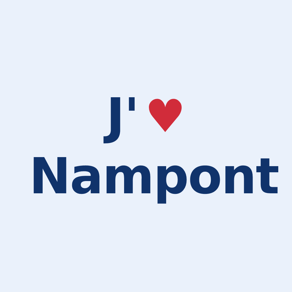 Sticker personnalisé Nampont — design J'aime Nampont