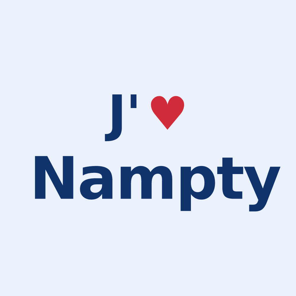 Sticker personnalisé Nampty — design J'aime Nampty