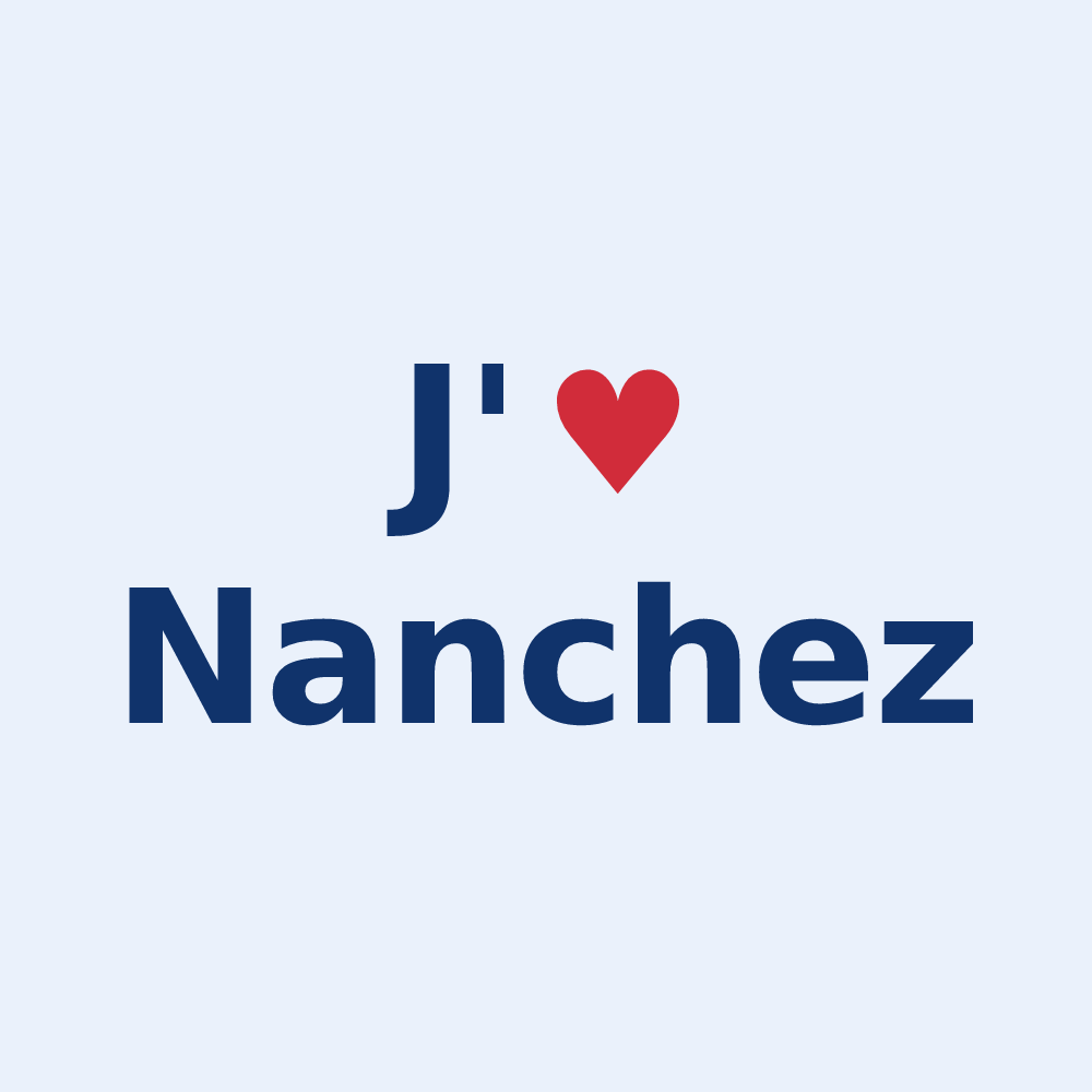 Sticker personnalisé Nanchez — design J'aime Nanchez