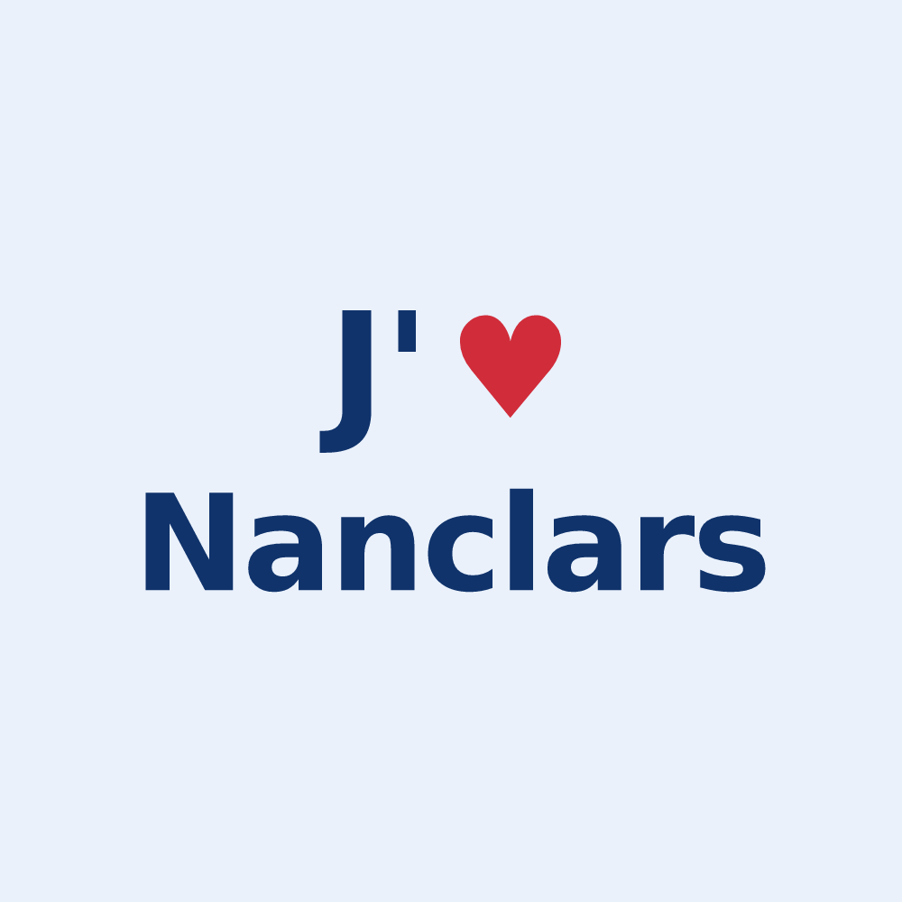 Sticker personnalisé Nanclars — design J'aime Nanclars