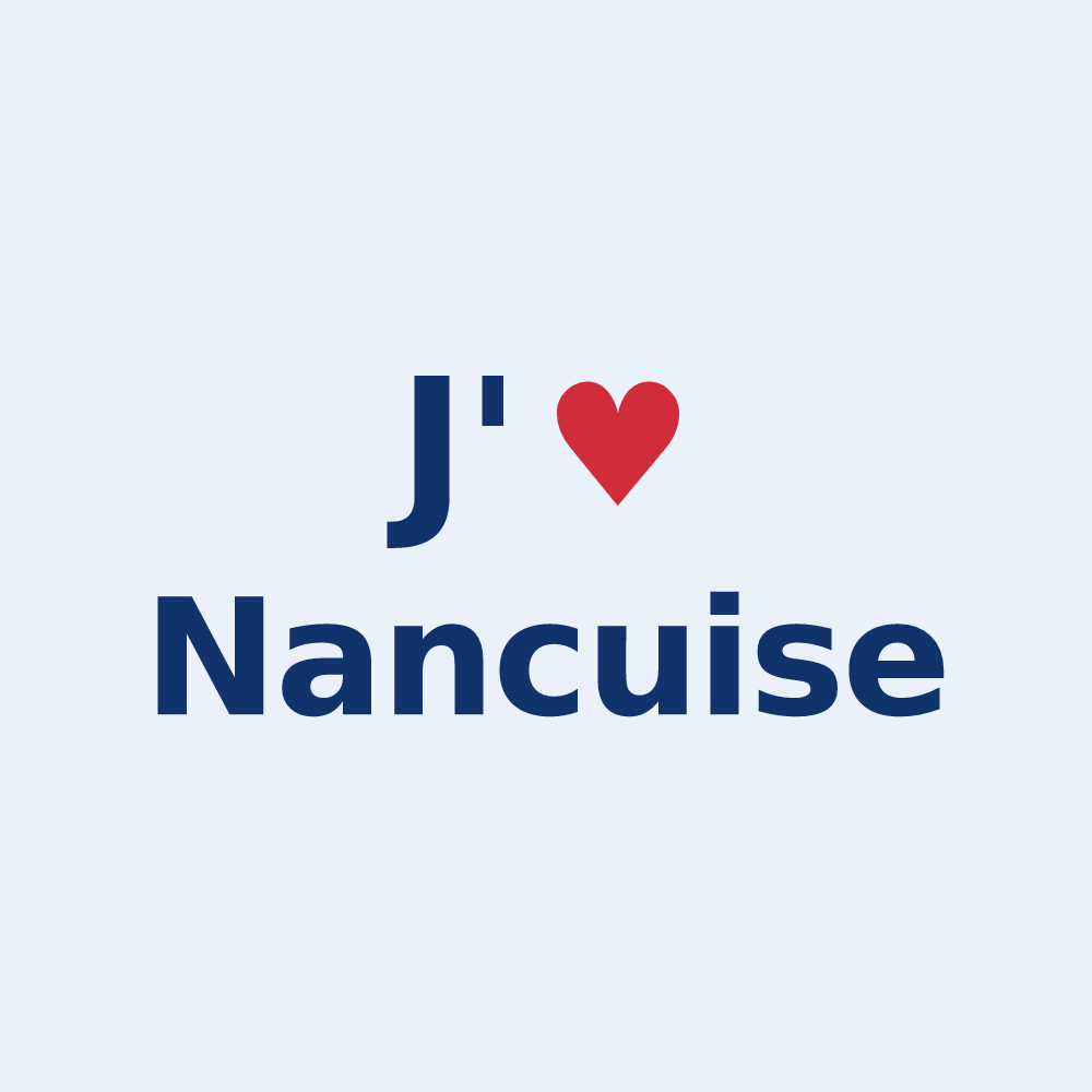 Sticker personnalisé Nancuise — design J'aime Nancuise