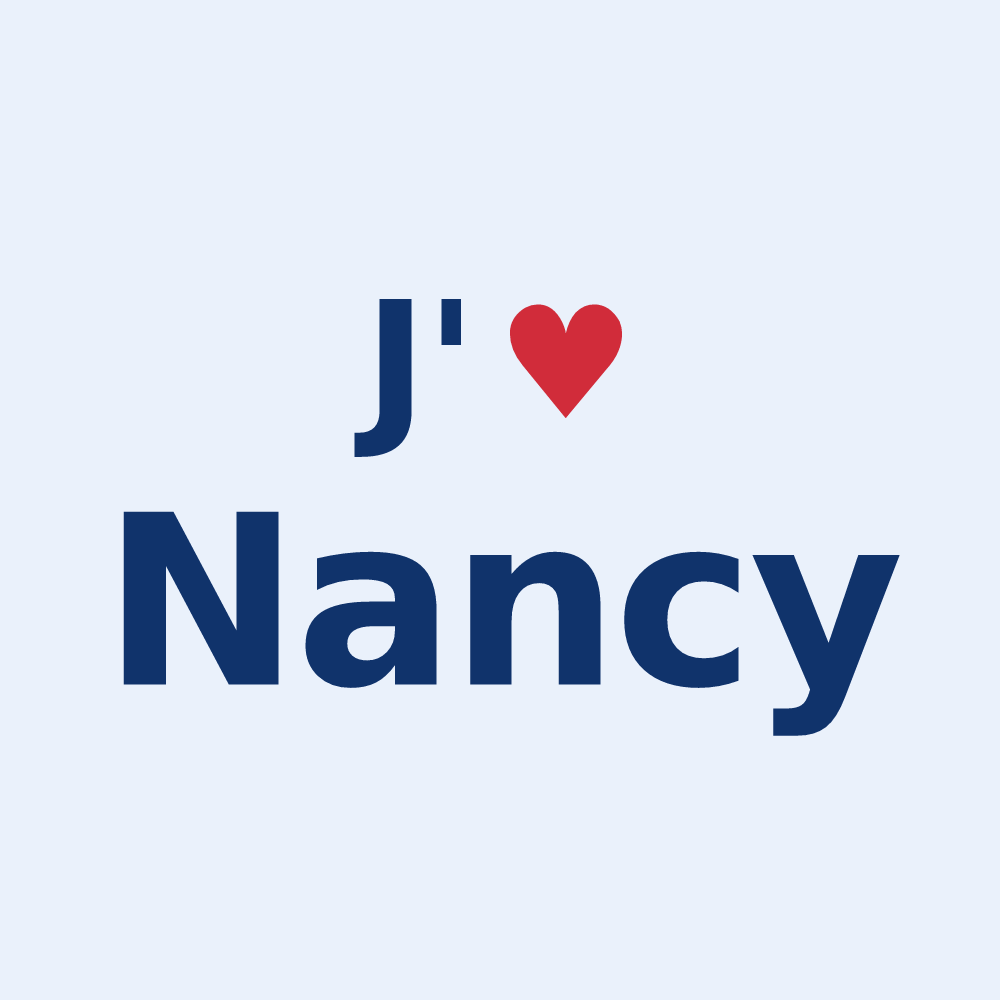 Sticker personnalisé Nancy — design J'aime Nancy