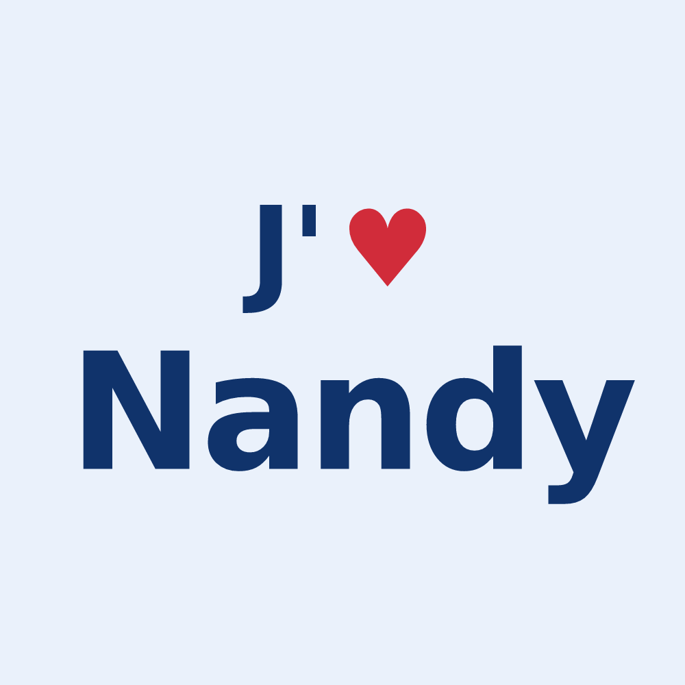 Sticker personnalisé Nandy — design J'aime Nandy