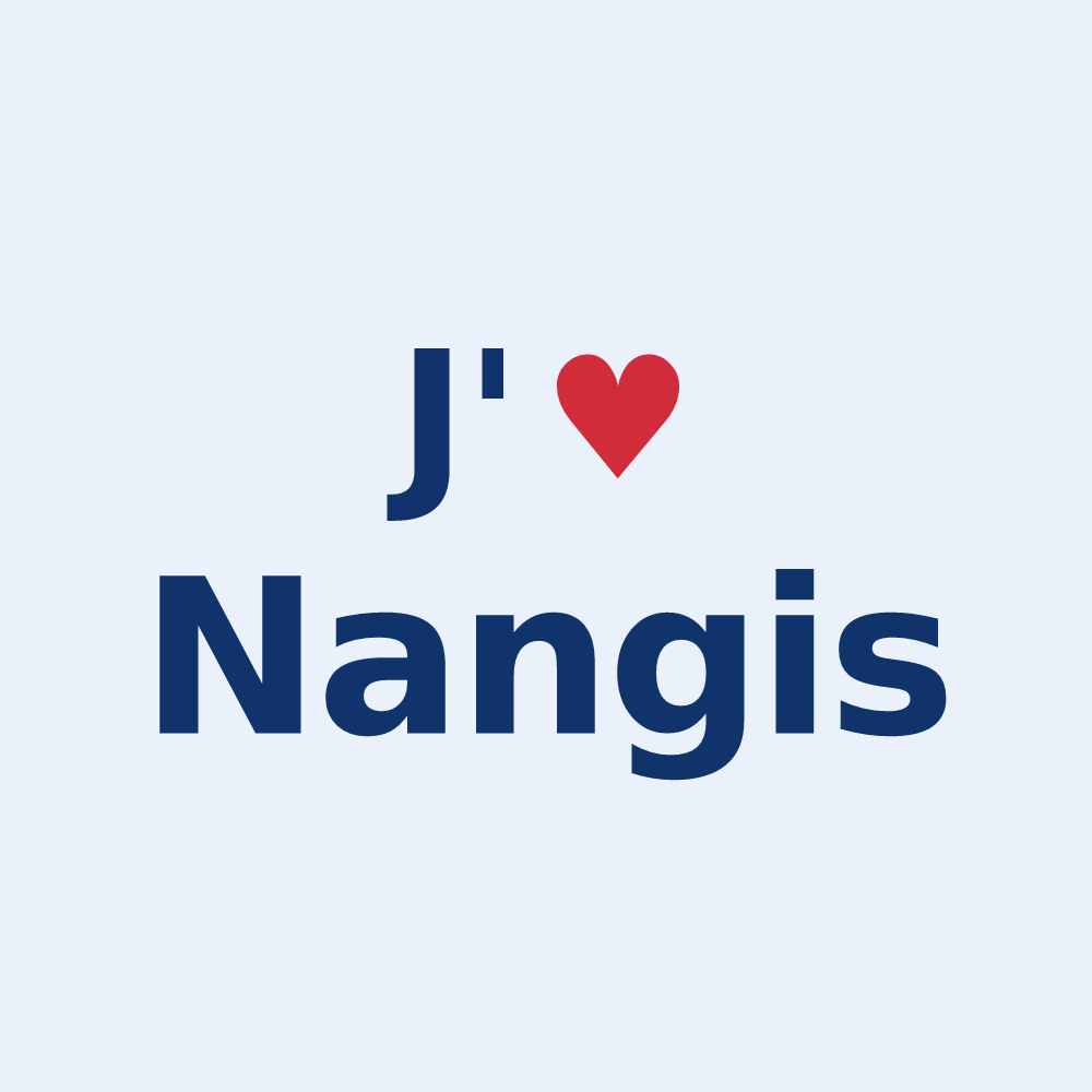 Sticker personnalisé Nangis — design J'aime Nangis