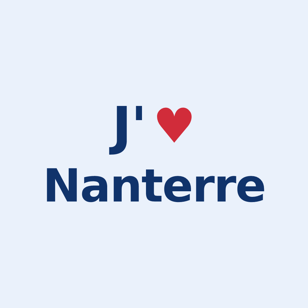 Sticker personnalisé Nanterre — design J'aime Nanterre