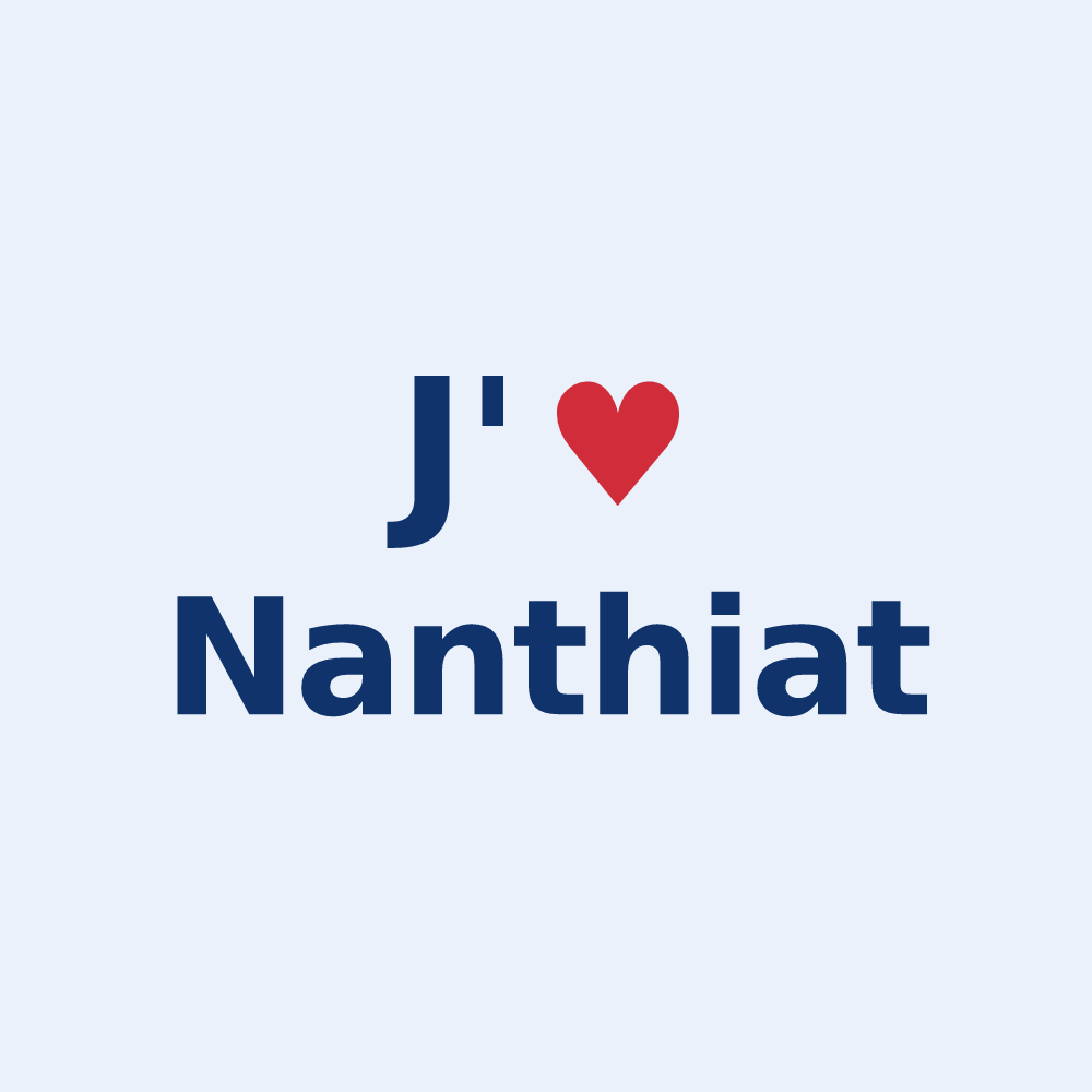 Sticker personnalisé Nanthiat — design J'aime Nanthiat