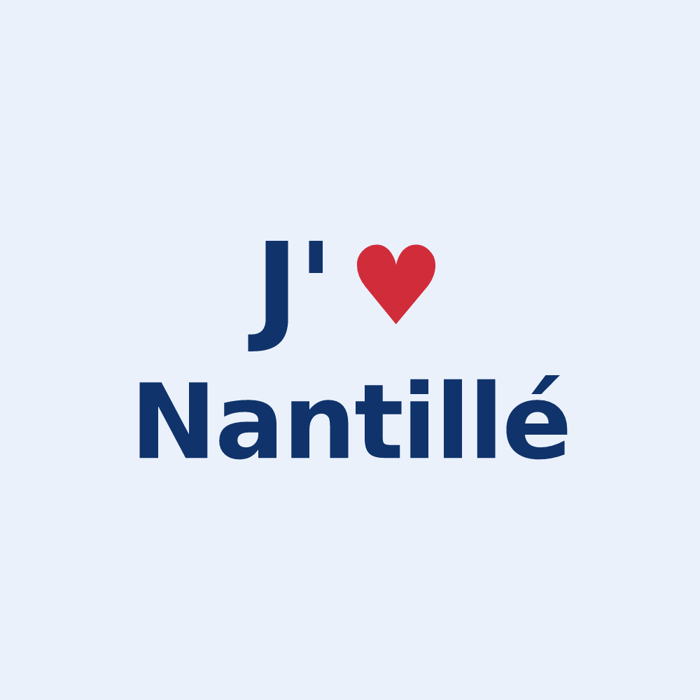 Sticker personnalisé Nantillé — design J'aime Nantillé