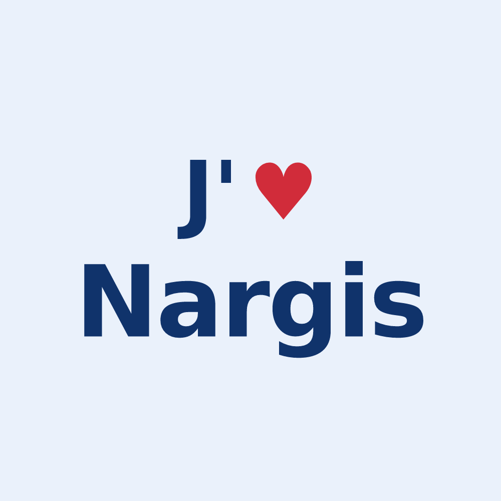 Sticker personnalisé Nargis — design J'aime Nargis