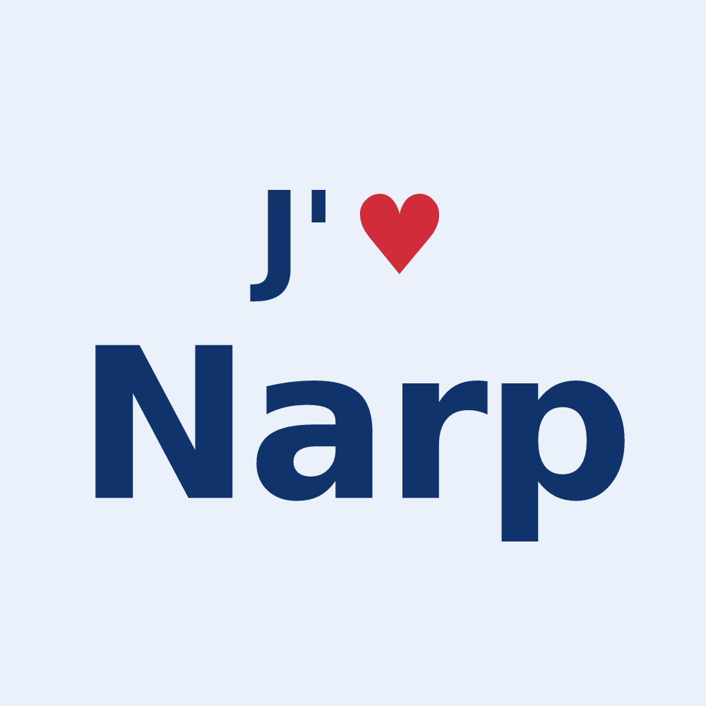 Sticker personnalisé Narp — design J'aime Narp