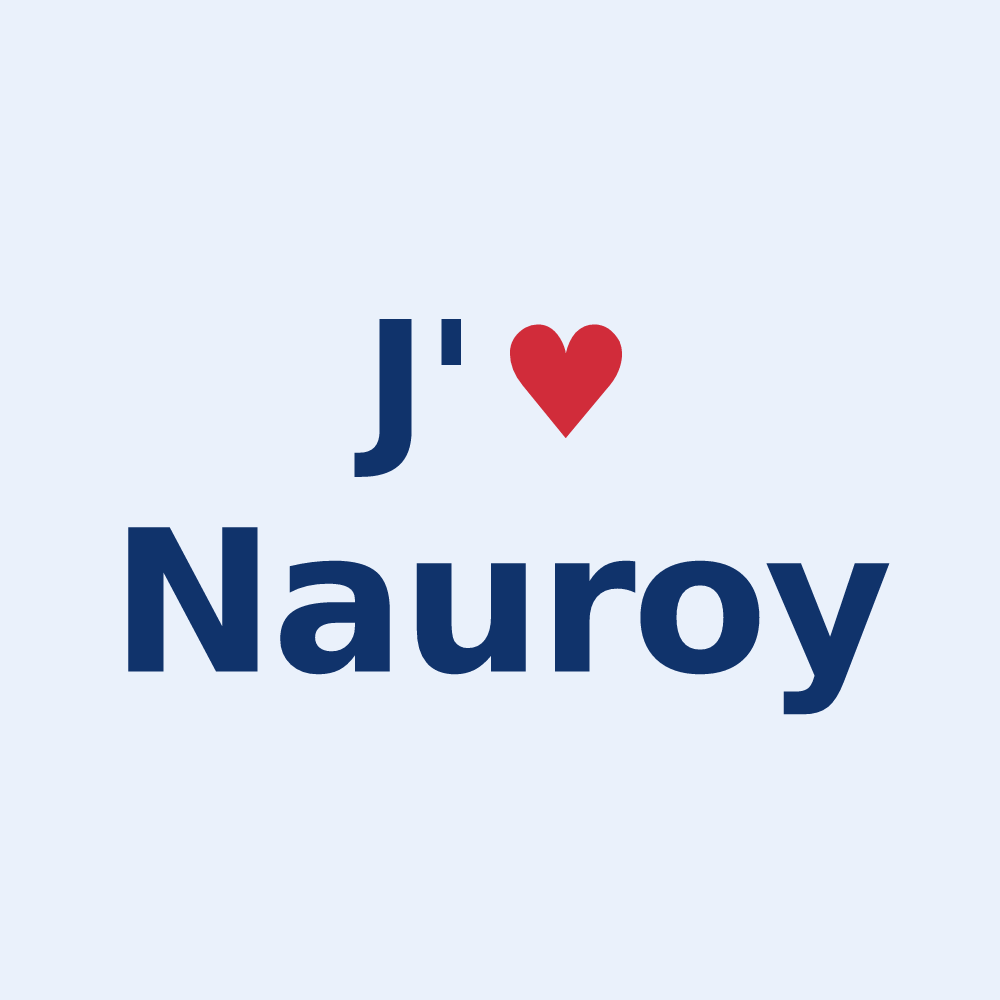 Sticker personnalisé Nauroy — design J'aime Nauroy